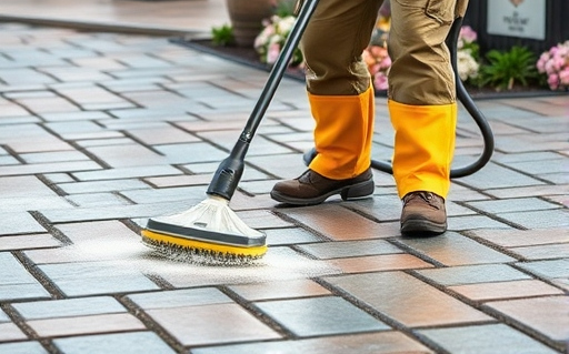 Paving stone cleaning